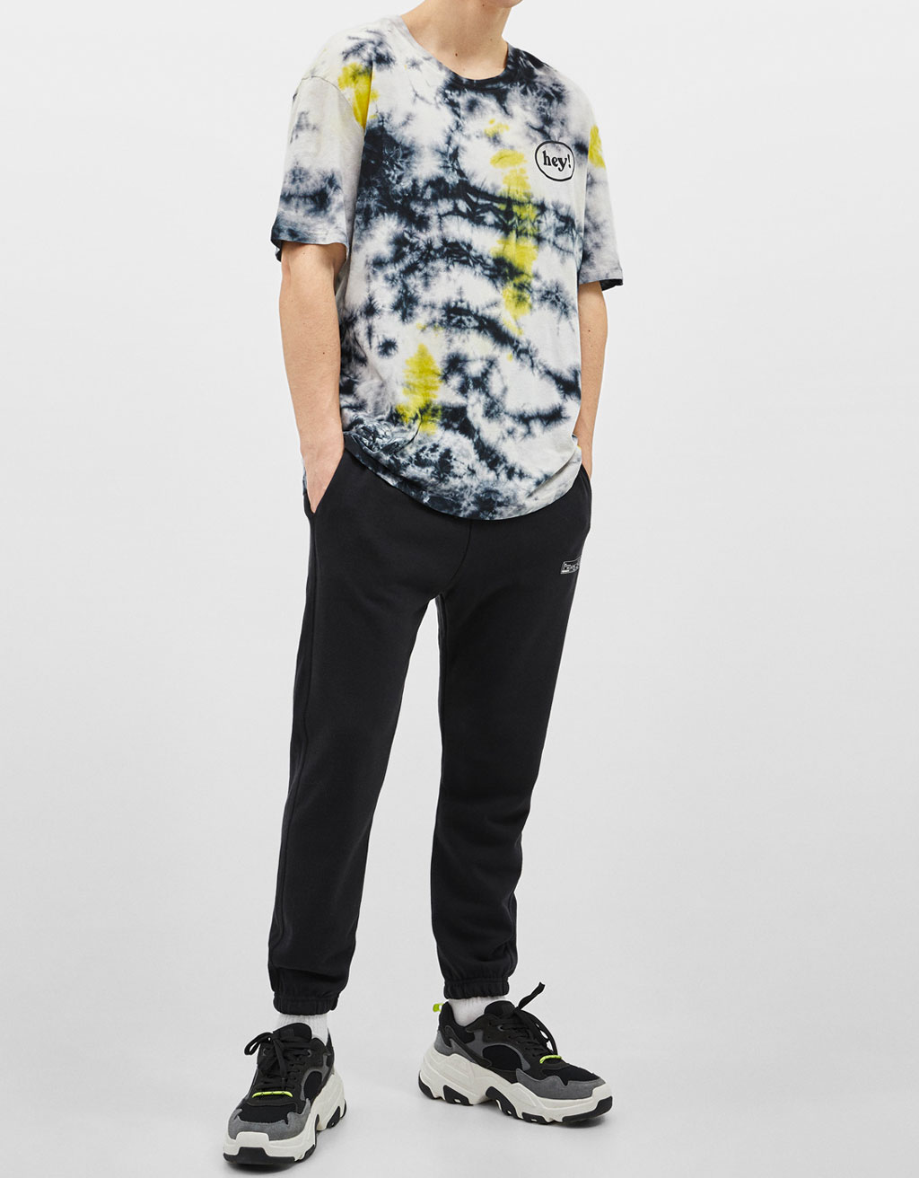 Oversized T-shirt with tie-dye print